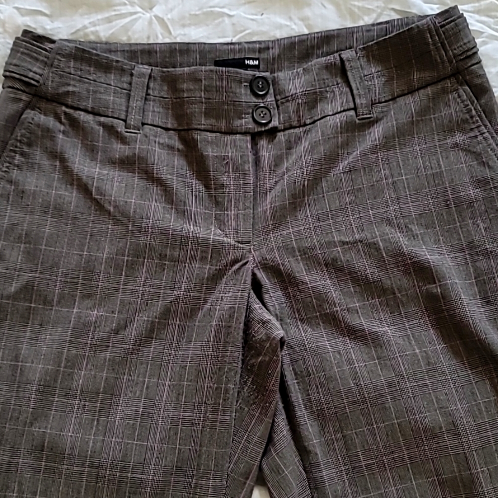 H&M plaid trousers